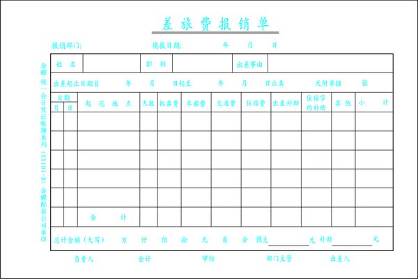 差旅費(fèi)用報(bào)銷單